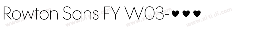 Rowton Sans FY W03字体转换